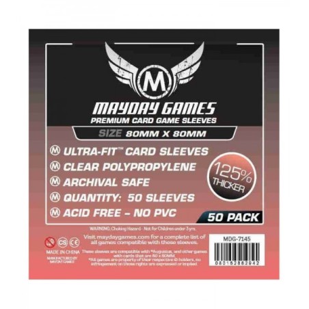 80x80 mm bustine protettive trasparenti MayDay - 50 bustine MDG7145