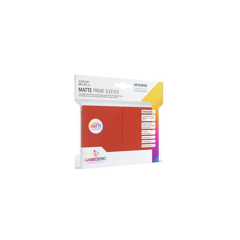 66x91 mm bustine protettive Rosso Matte Gamegenic (100) - accessorio per giochi