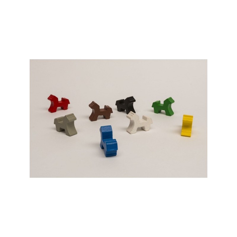 Pedina Cavallo per Meeple Bianca - accessorio per giochi