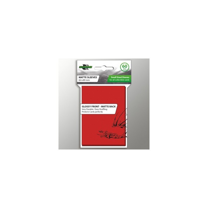 62X89 mm bustine protettive Blackfire Rosse Glossy front - Matte back (60) - accessorio per giochi