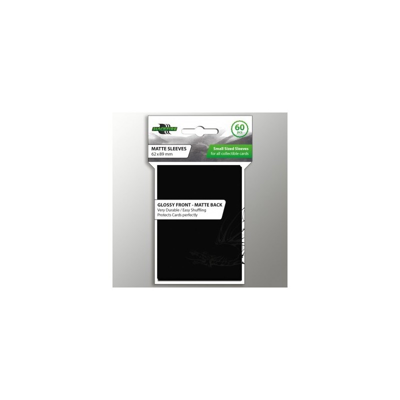 62X89 mm bustine protettive Blackfire Nere Glossy front - Matte back (60) - accessorio per giochi