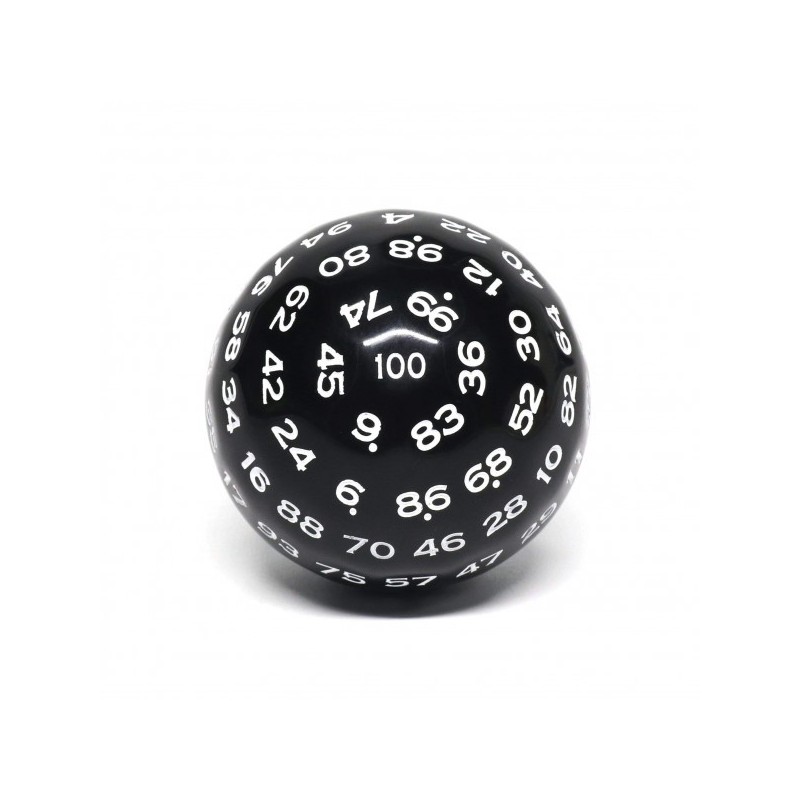 Dado a 100 facce Nero - accessorio per giochi