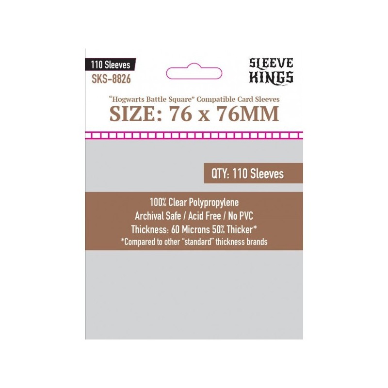 76x76 mm bustine protettive Sleeve Kings Hogwart Battle (110) - SKS8826 - accessorio per giochi