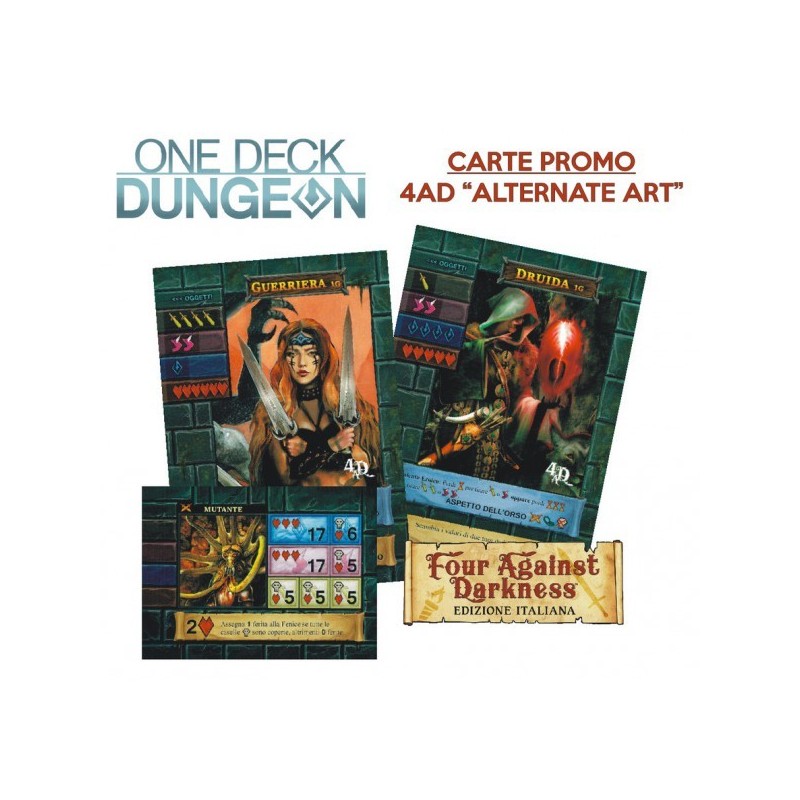 Bonus Pack 4AD (3 carte): One Deck Dungeon New ITA (New Ed.) - gioco da tavolo