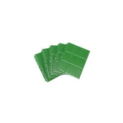 Foglio 9 taschine Verde (taglio laterale) - Sideloading 18-Pocket Page pack da 10 pz