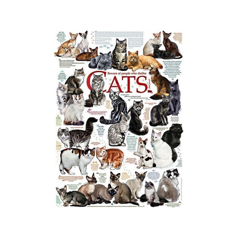 Cat Quotes - Cobble Hill Puzzle 1000 pezzi - gioco da tavolo
