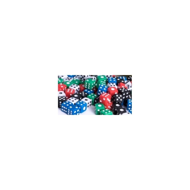 Dado 6 facce 5 mm (10 pezzi - colore casuale) - accessorio per giochi