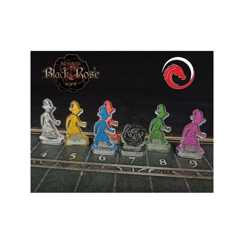 Acrylic Tokens: Black Rose Wars - gioco da tavolo