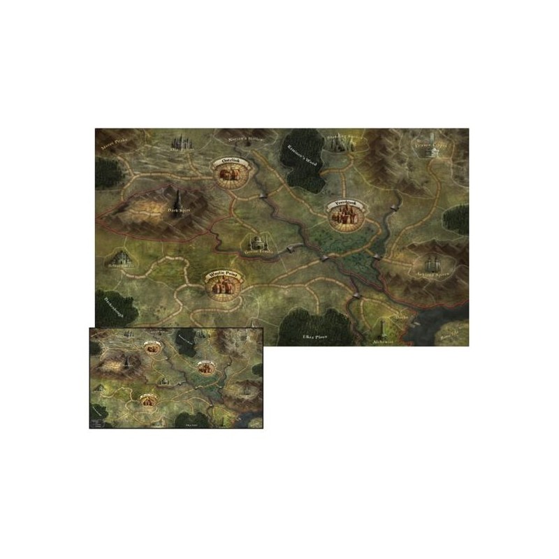 Oversized Cloth World Map - Folklore: The Affliction (Tappetino) - gioco da tavolo