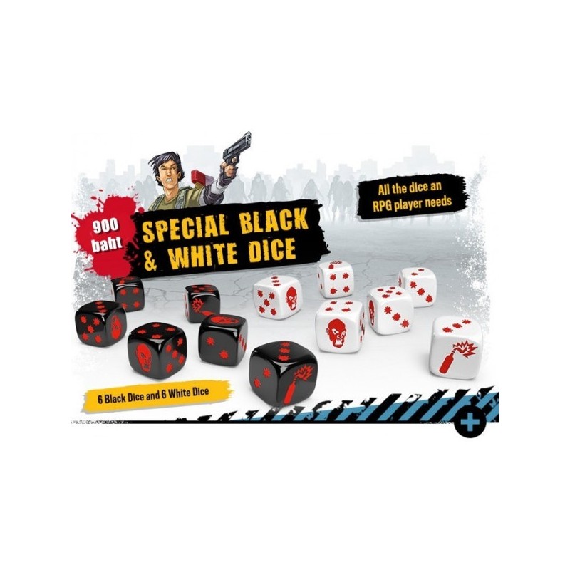 Special Black and White Dice: Zombicide 2nd Ed. - gioco da tavolo