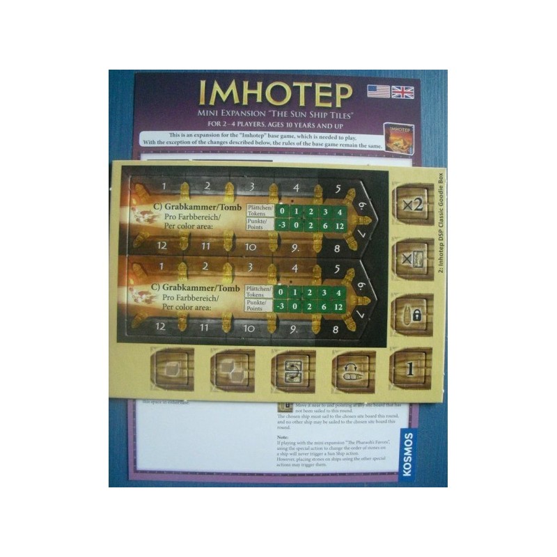 The Sun Ship Tiles: Imhotep - gioco da tavolo