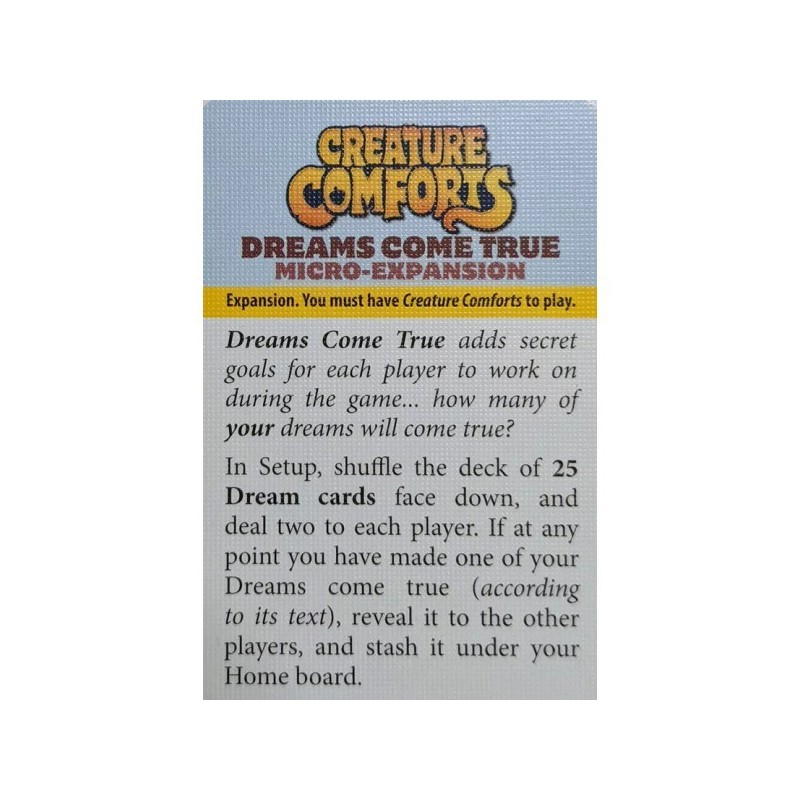Dreams Come True: Creature Comforts - gioco da tavolo
