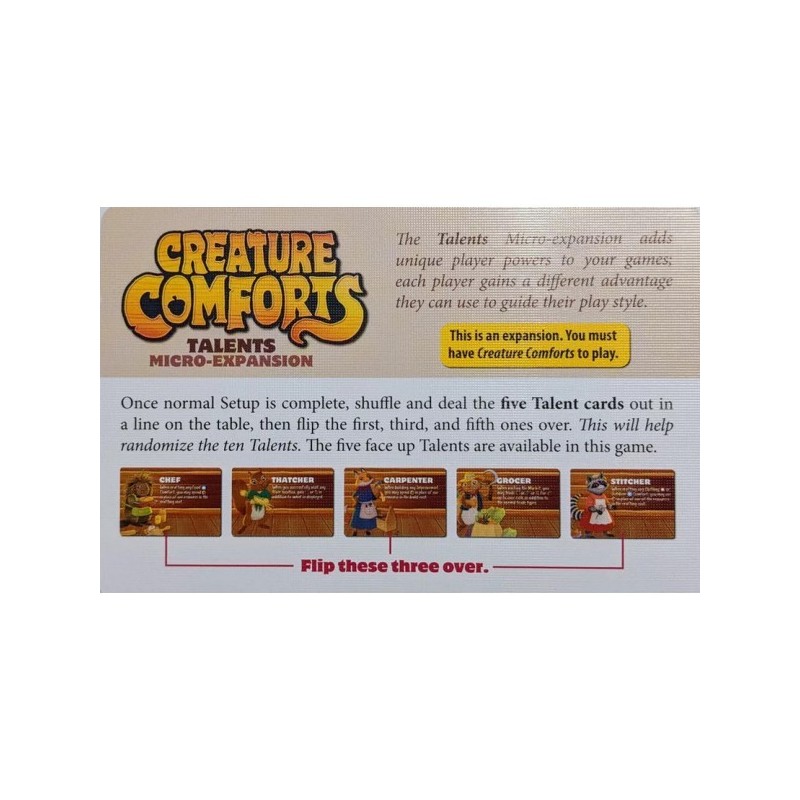 Talents: Creature Comforts - gioco da tavolo