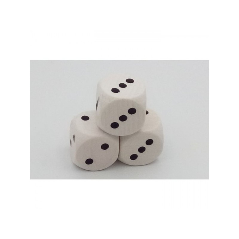 Dado d6 16mm legno nat. (2-2-2-3-3-3) - accessorio per giochi