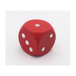 Dado d6 16mm legno rosso (1-1-2-2-2-3)