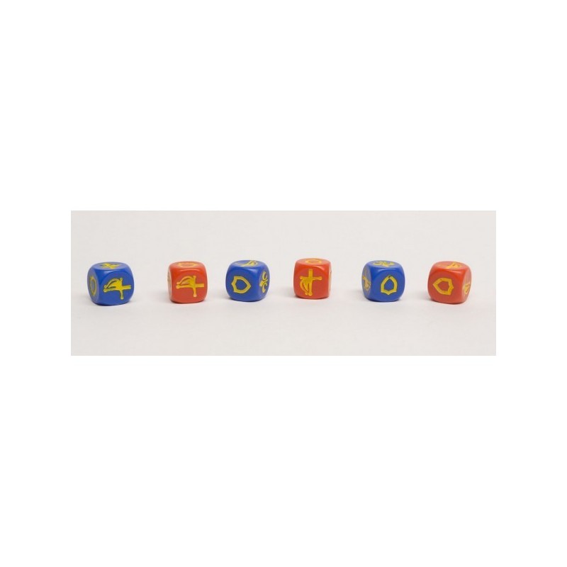 Set dadi combattimento (10 dadi a 6 facce - 6 blu e 4 rossi) - accessorio per giochi