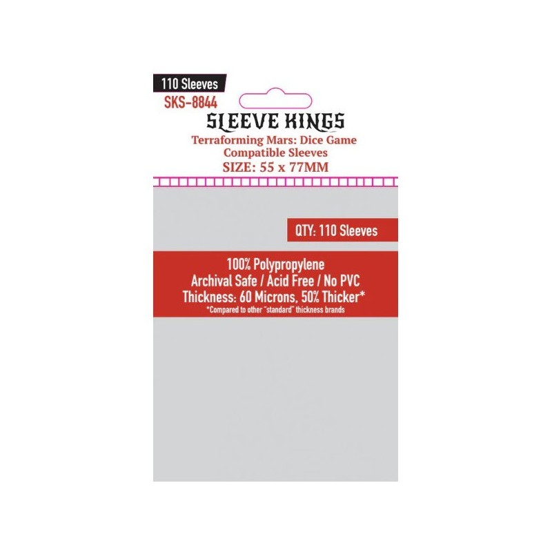 55x77 mm bustine protettive Sleeve Kings Terraforming Mars: The Dice Game (110) - SKS8844 - accessorio per giochi