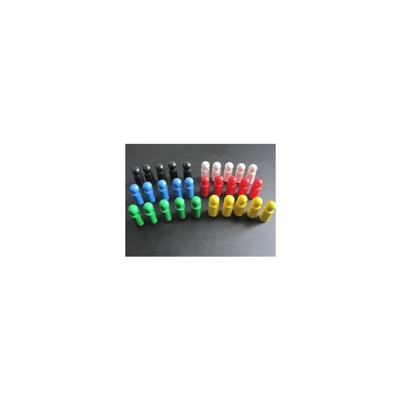 Pedina cilindrica Bianca 10x25mm (100 pezzi) - accessorio per giochi