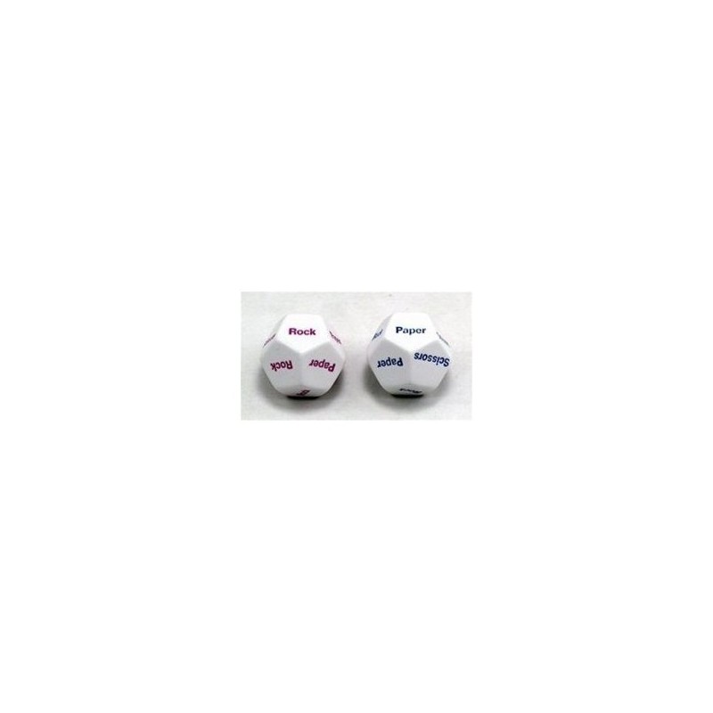 Set dadi a 12 facce Carta-Forbice-Sasso (2 pezzi) - accessorio per giochi