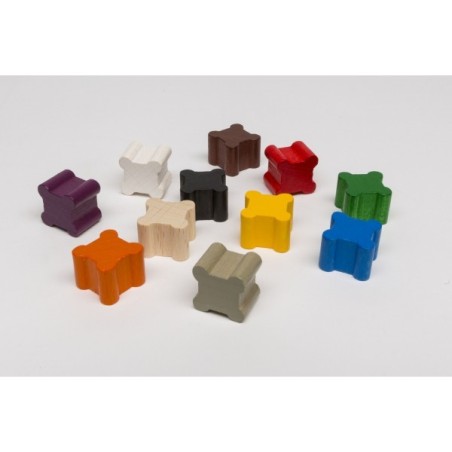 Pedina castello quadrato Grigia (10 pezzi)