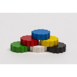 Pedina fiore - ingranaggio Blu (25 pezzi)