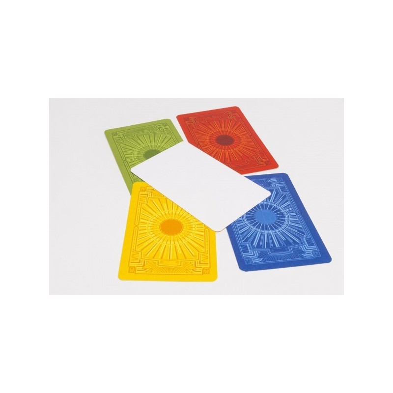 Set carte da gioco bianche con retro colorato 59x91mm (40 pezzi) - accessorio per giochi