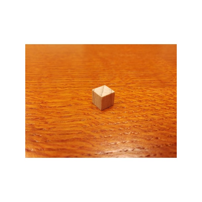 Cubetto 8mm Legno naturale (10 pezzi) - accessorio per giochi
