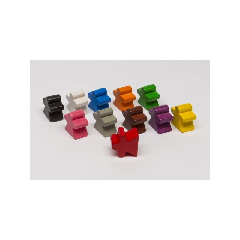 Pedina Donna-Angelo Nera 16x16x10 (25 pezzi) - accessorio per giochi