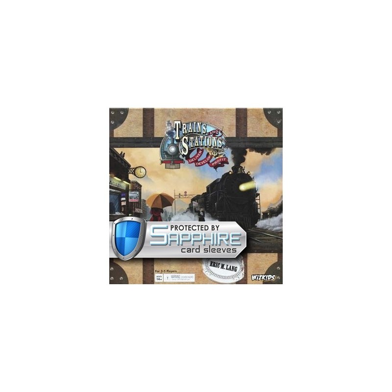 SAFEGAME Trains and Stations + bustine protettive - gioco da tavolo