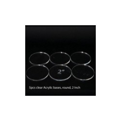 Basetta in plastica trasparente 50 mm (5 pezzi)