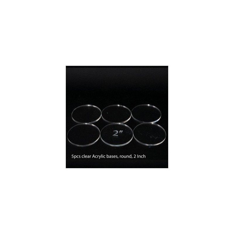 Basetta in plastica trasparente 50 mm (5 pezzi) - accessorio per giochi