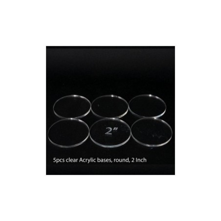 Basetta in plastica trasparente 50 mm (5 pezzi)