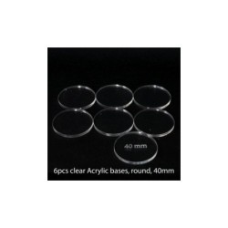 Basetta in plastica trasparente 40 mm (6 pezzi)