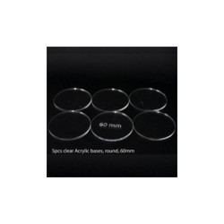 Basetta in plastica trasparente 60 mm (5 pezzi)