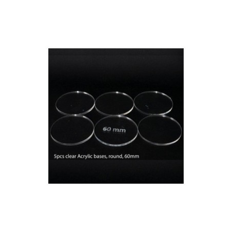 Basetta in plastica trasparente 60 mm (5 pezzi)