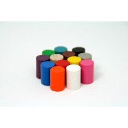 Token cilindrico 10x15mm rosso (50 pezzi)