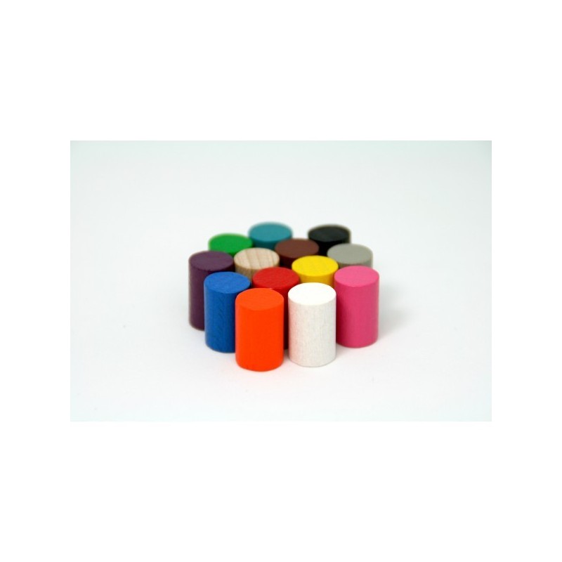 Token cilindrico 10x15mm rosso (50 pezzi) - accessorio per giochi