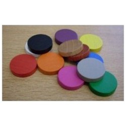BUNDLE Token rotondi MISTI 15x4mm (24 pezzi)