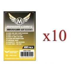 BUNDLE 10 pezzi 41x63 mm bustine (USA mini YELLOW) - 100 bustine