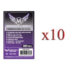 BUNDLE 10 pezzi 56x87 mm bustine (USA standard PURPLE) - 100 bustine