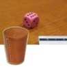 BUNDLE Bicchiere in cuoio lancia dadi + 5 dado rosa 16 mm