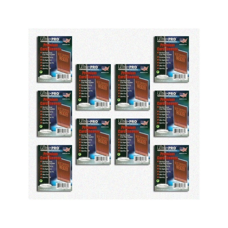 BUNDLE UltraPro - Bustine protettive trasparenti Platinum 64x92 (100 bustine) - 10 pezzi - accessorio per giochi