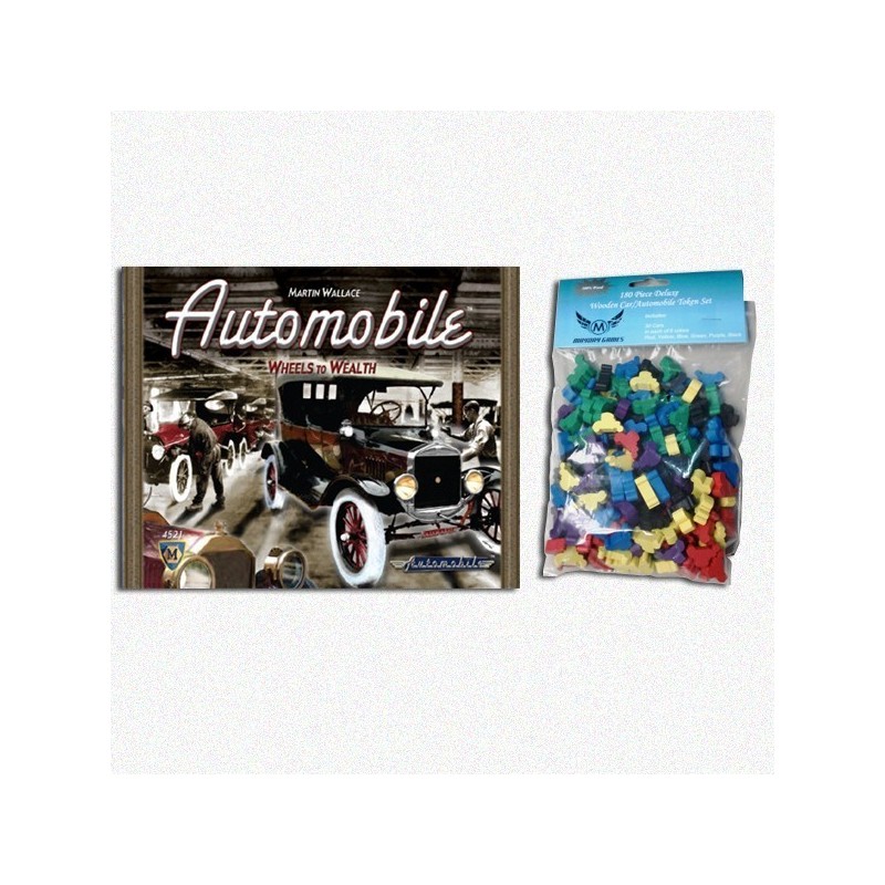 BUNDLE Automobile + Deluxe Wooden Car Token Set (180 pezzi) - gioco da tavolo