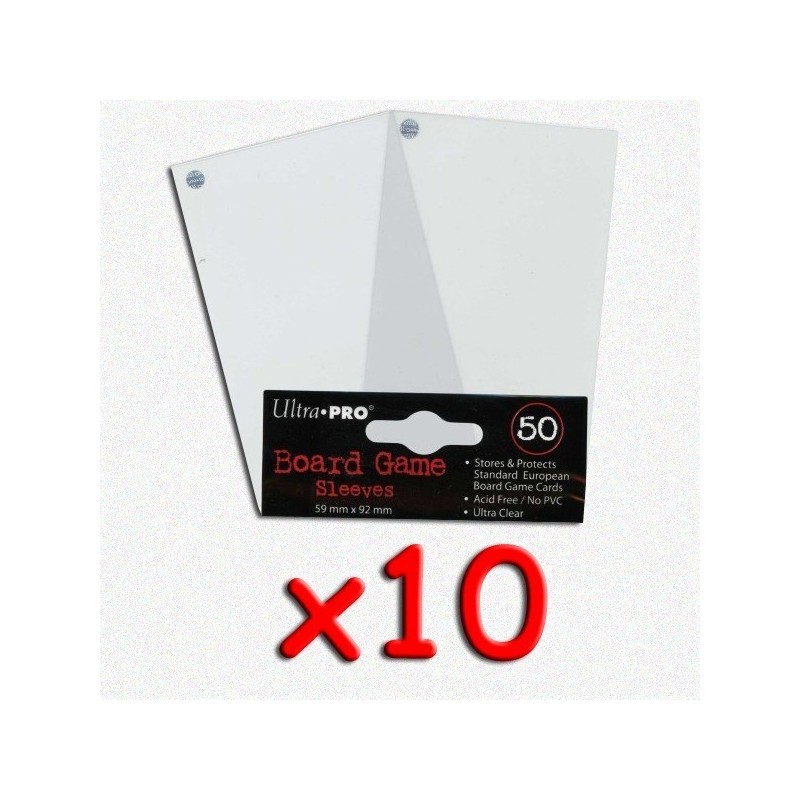 BUNDLE UltraPro - Bustine protettive trasparenti 59x92 - 10 pezzi - accessorio per giochi