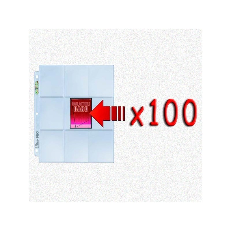 BUNDLE 100x UltraPro - Foglio 9 taschine (taglio laterale) - accessorio per giochi