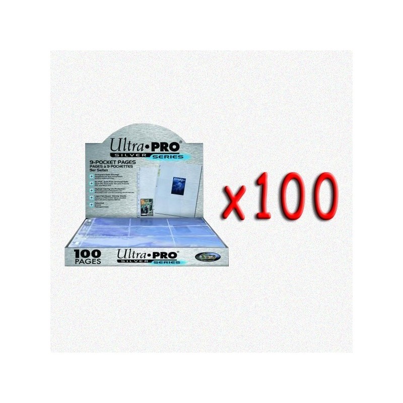 BUNDLE 100x UltraPro - Foglio Silver 9 taschine (11 fori) - accessorio per giochi