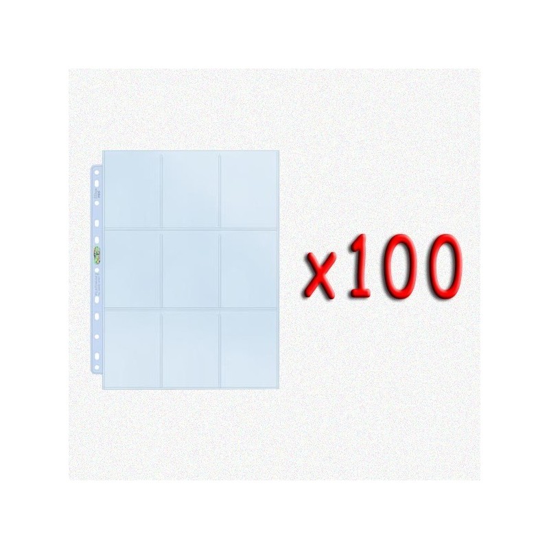 BUNDLE 100x UltraPro Foglio Platinum 9 taschine (11 fori, alta qualità) - accessorio per giochi