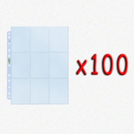 BUNDLE 100x UltraPro Foglio Platinum 9 taschine (11 fori, alta qualità)