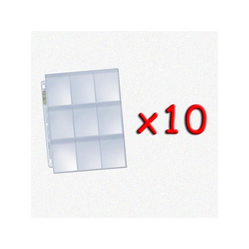 BUNDLE 10x UltraPro - Foglio Secure Platinum 9 taschine (3 fori, piega antipolvere) - accessorio per giochi