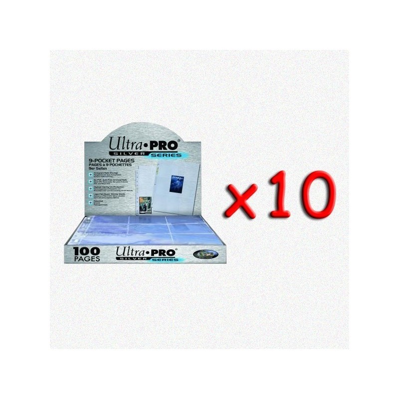 BUNDLE 10x UltraPro - Foglio Silver 9 taschine (11 fori) - accessorio per giochi